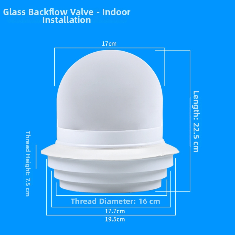 Кухненски през стената обратен клапан за стъклена качулка, пластмасов, модерен стил