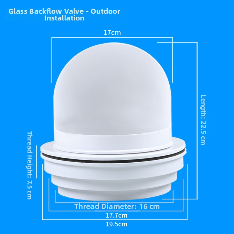 Кухненски през стената обратен клапан за стъклена качулка, пластмасов, модерен стил