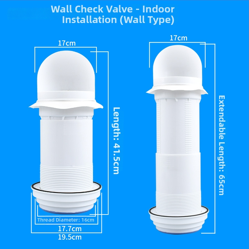 Кухненски през стената обратен клапан за стъклена качулка, пластмасов, модерен стил