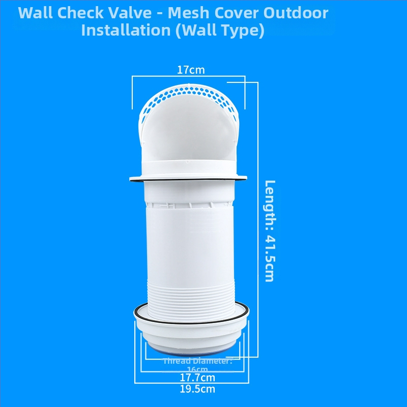 Кухненски през стената обратен клапан за стъклена качулка, пластмасов, модерен стил