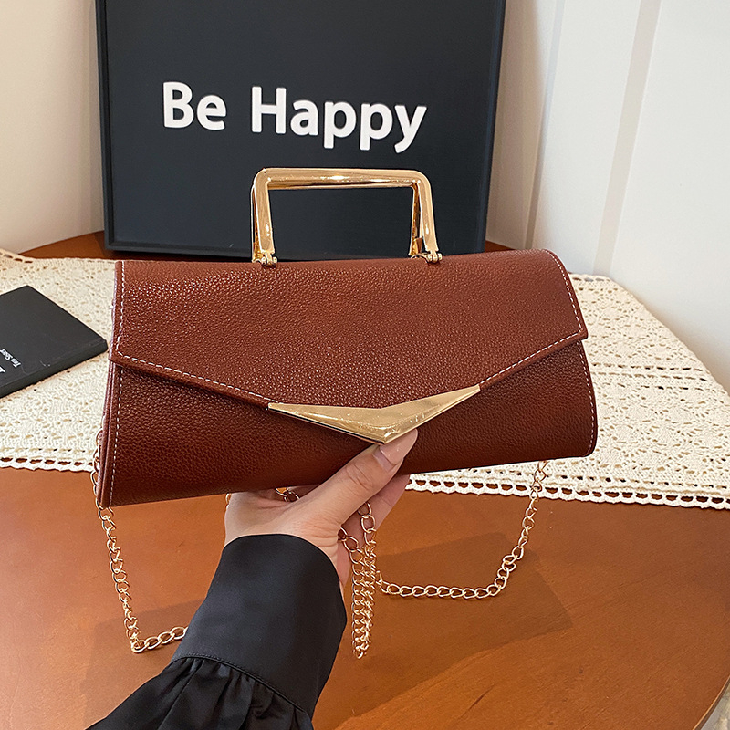 Дамска квадратна чанта през рамо PU материал, уличен стил, с капак, вътрешен джоб с цип, полиестерна подплата