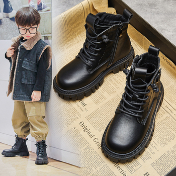 Detské Martin topánky, fleecovou podšívkou, proti zápachu, protišmyková podrážka, vrchná časť z dvojvrstvovej hovädzej kože, vhodné pre zimu, jeseň a jar