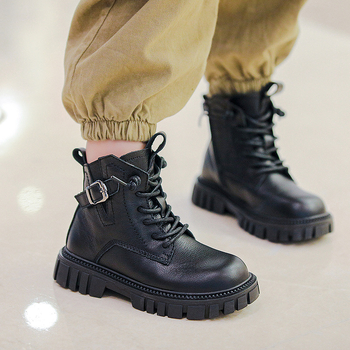 Detské Martin topánky, fleecovou podšívkou, proti zápachu, protišmyková podrážka, vrchná časť z dvojvrstvovej hovädzej kože, vhodné pre zimu, jeseň a jar