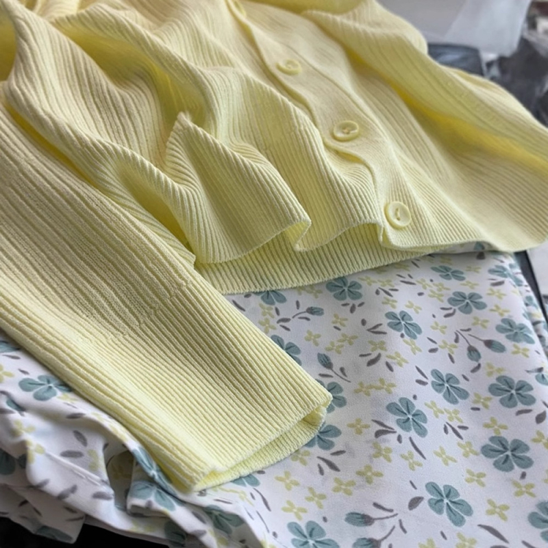 Ice Silk Knit Кардиган, дълги ръкави, тънък, UPF40+, полиестер