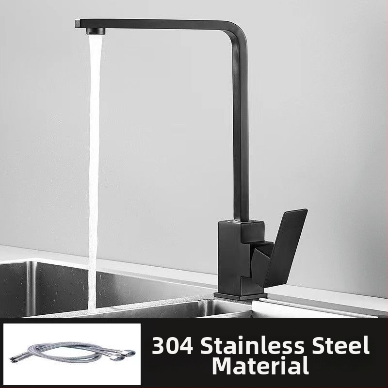 Nerezová kuchynská batéria, model 10090, miešací ventil, montáž typu sedadlo, keramický ventil s jadrom