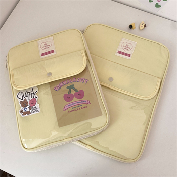 Geantă pentru tabletă cu buzunar snap – respirabilă, impermeabilă, ultraușoară; Material: Nylon; Căptușeală: Poliester; Sezon: Toamnă 2024