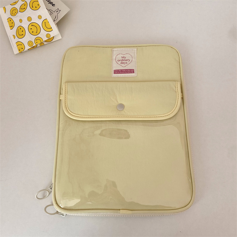 Geantă pentru tabletă cu buzunar snap – respirabilă, impermeabilă, ultraușoară; Material: Nylon; Căptușeală: Poliester; Sezon: Toamnă 2024