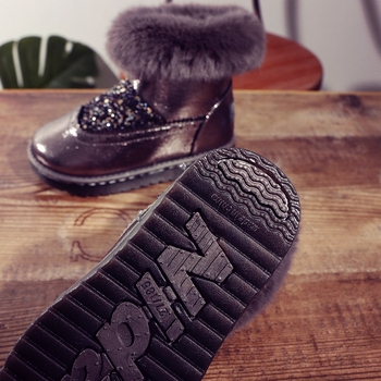 Nida gyerekeknek szóló bokacipő, koreai stílus, műbőr felsőrész, fleece belsővel, csúszásmentes talp, téli cipő gyerekeknek 1–16 évesek