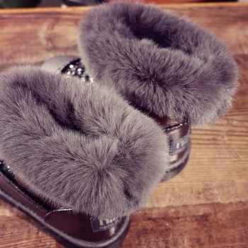 Nida gyerekeknek szóló bokacipő, koreai stílus, műbőr felsőrész, fleece belsővel, csúszásmentes talp, téli cipő gyerekeknek 1–16 évesek