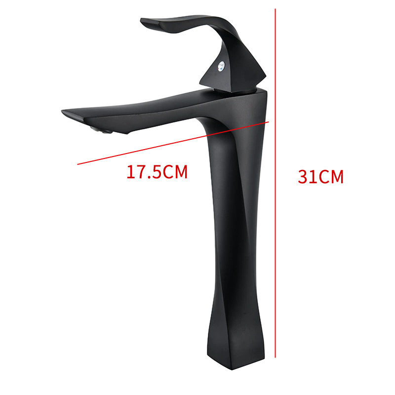 Кран за умивалник с въртящ се дизайн, гореща и студена вода, защита против пръски, корпус от цинкова сплав, керамичен клапан, електроплакиран завършек, диаметър на седалката 32–42 мм