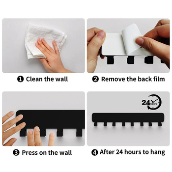 Rich Железни лепящи закачалки без пробиване за баня, хол и кухня, модерен стил