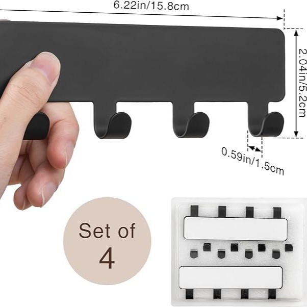 Rich Железни лепящи закачалки без пробиване за баня, хол и кухня, модерен стил