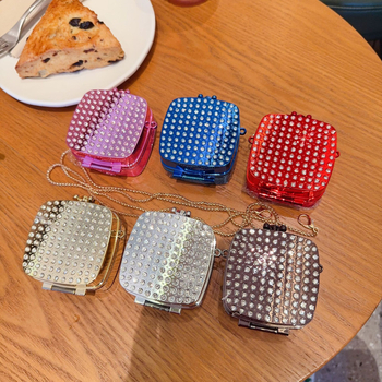 Акрилна кутия чанта с кристали, мини, заключваща се, твърда, пролет 2025