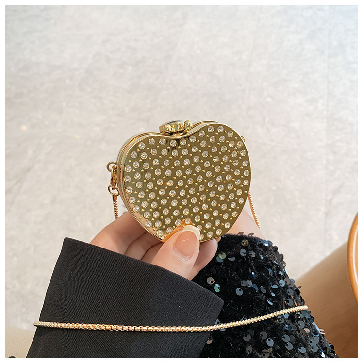 Акрилна кутия чанта с кристали, мини, заключваща се, твърда, пролет 2025