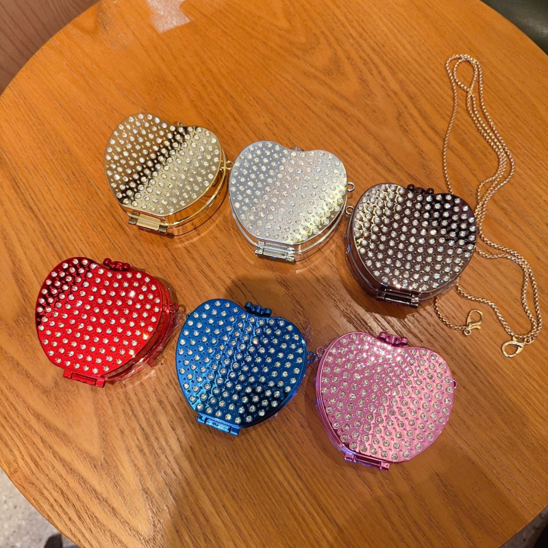 Акрилна кутия чанта с кристали, мини, заключваща се, твърда, пролет 2025