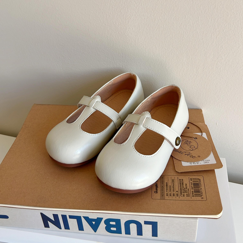 Detské Mary Jane topánky s mikrovláknovým zvrškom, gumová podrážka, zapínanie na Velcro, protišmyková podrážka, korejský štýl