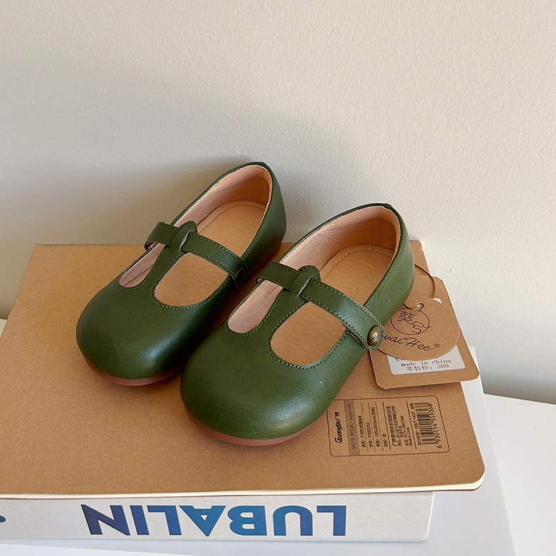 Detské Mary Jane topánky s mikrovláknovým zvrškom, gumová podrážka, zapínanie na Velcro, protišmyková podrážka, korejský štýl