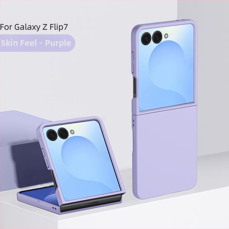 Maska za Samsung Z Flip7/Flip6 s kožnim dojmom (PC materijal • injekcijska izrada • zaštita od udara • otisci prstiju • podrška prilagodbi)