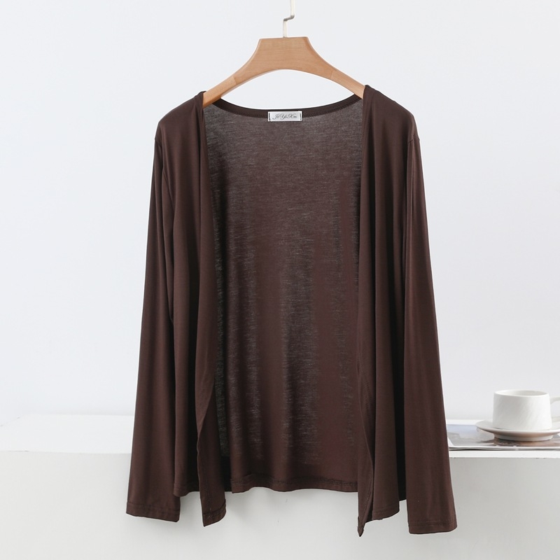 Modalové vonkajšie oblečenie, otvorený predný diel, tenké, dlhé rukávy, voľný strih, patchwork, obsah modal 90–95%