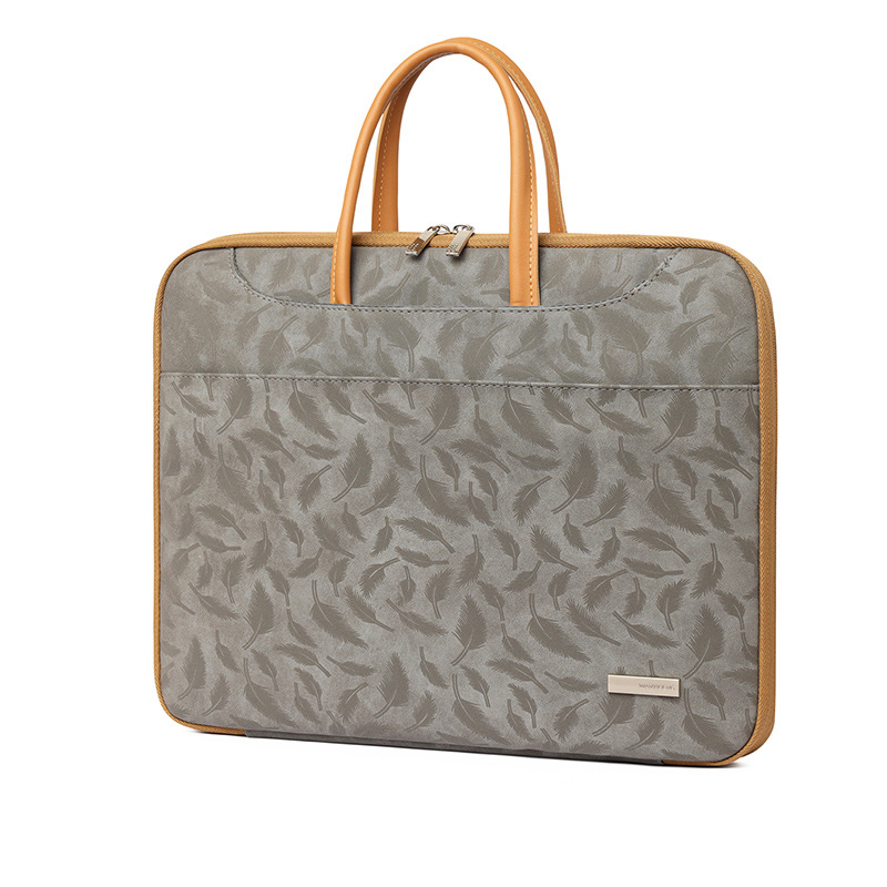 Τσάντα λάπτοπ σε στυλ Business Elite, βελούδινο ύφασμα, ριγέ σχέδιο, επένδυση πολυεστέρα-βαμβάκι, διπλώσιμη και σχεδίαση μείωσης φόρτου, μοντέλο 0618