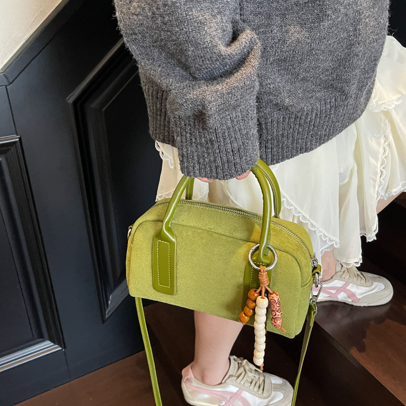 Ženska bowling torba — street style, PU koža, rameni crossbody, vodoravni kvadratnog oblika, zatvarač