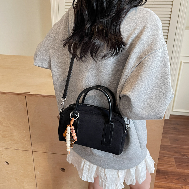 Ženska bowling torba — street style, PU koža, rameni crossbody, vodoravni kvadratnog oblika, zatvarač