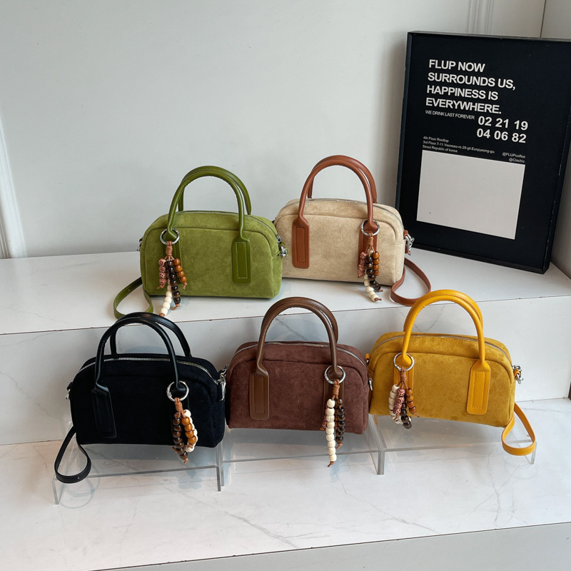 Ženska bowling torba — street style, PU koža, rameni crossbody, vodoravni kvadratnog oblika, zatvarač