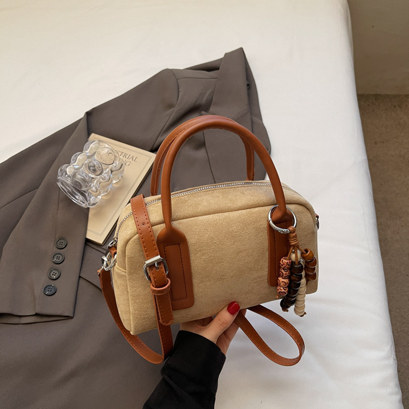 Ženska bowling torba — street style, PU koža, rameni crossbody, vodoravni kvadratnog oblika, zatvarač