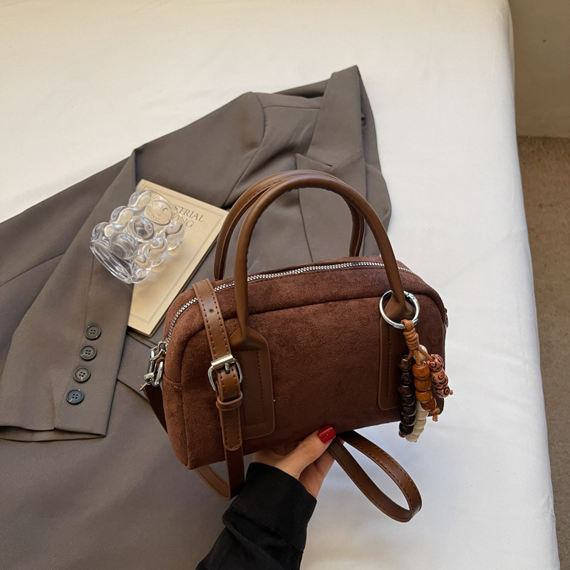 Ženska bowling torba — street style, PU koža, rameni crossbody, vodoravni kvadratnog oblika, zatvarač