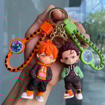 Ключодържател PVC карикатурна фигурка, стил анимация; подходящ за подарък за рожден ден, пътуване и завършване; за приятели и колеги