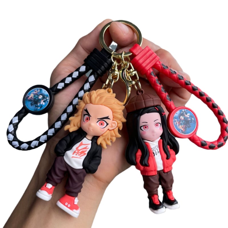 Ключодържател PVC карикатурна фигурка, стил анимация; подходящ за подарък за рожден ден, пътуване и завършване; за приятели и колеги