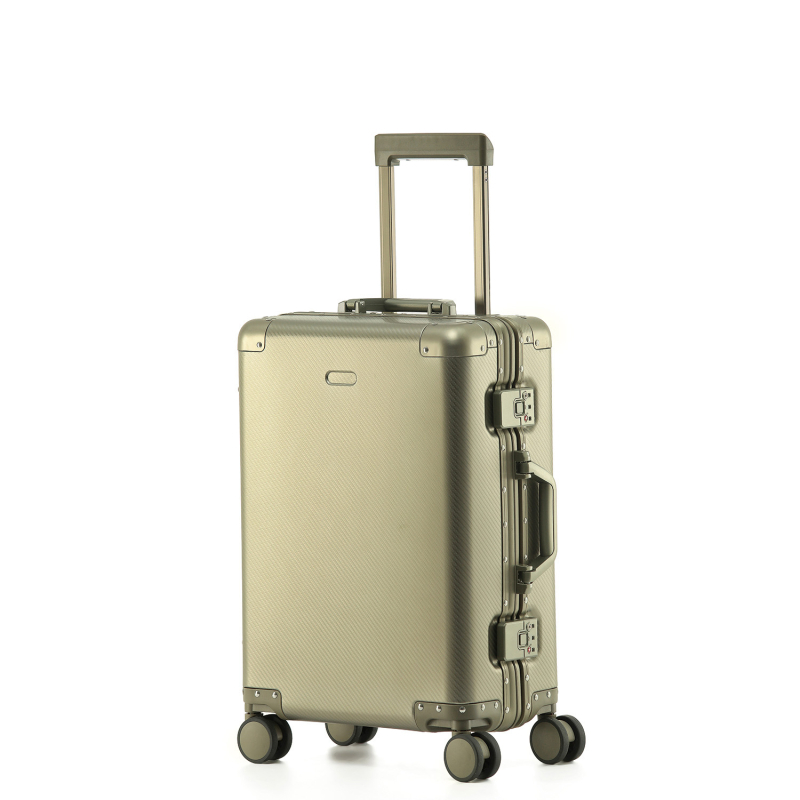 Putni kofer od aluminijsko-magnezijske legure s TSA zaključavanjem na lozinku, 360° kotači, težina 4,75 kg, unutarnja podstava Peach Skin Velvet
