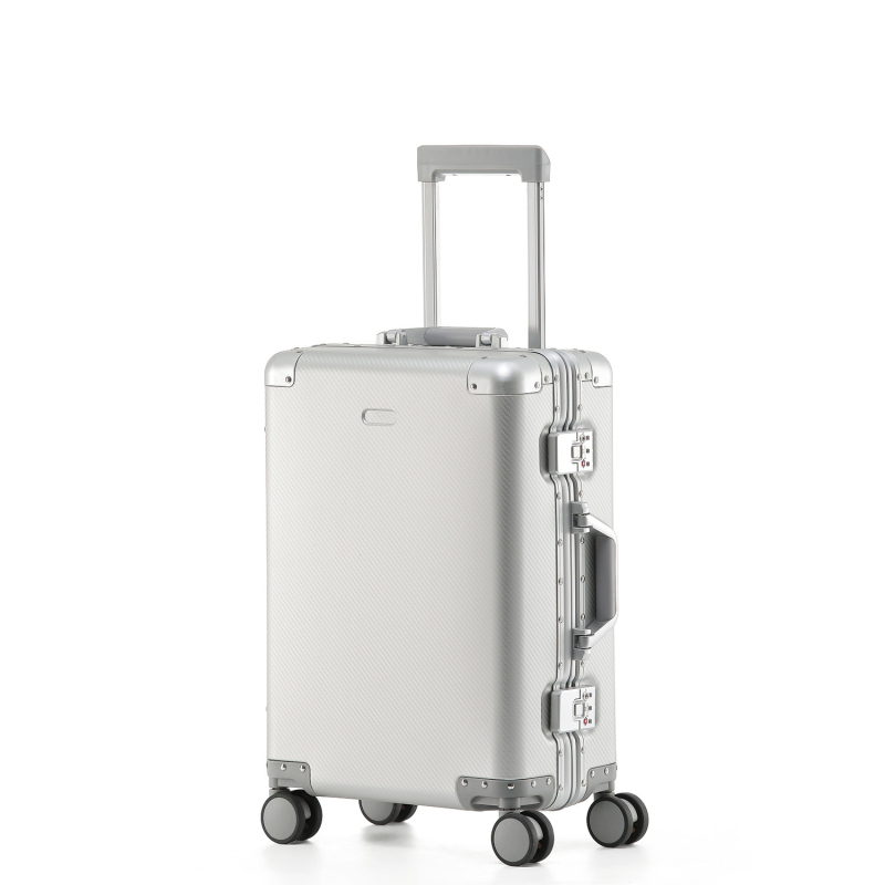 Putni kofer od aluminijsko-magnezijske legure s TSA zaključavanjem na lozinku, 360° kotači, težina 4,75 kg, unutarnja podstava Peach Skin Velvet
