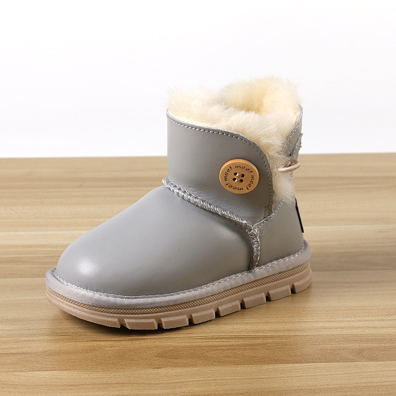 Tehénbőr gyerek boka csizma – Szabadidő stílus, 1–16 évesek, márka MEET SOMEONEYOULIKE