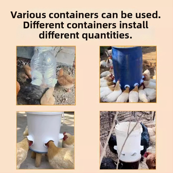 Автоматична хранилка за кокошки с защита от мишки, пластмасова конструкция, пълен комплект за автоматично хранене, подходяща за аквариум