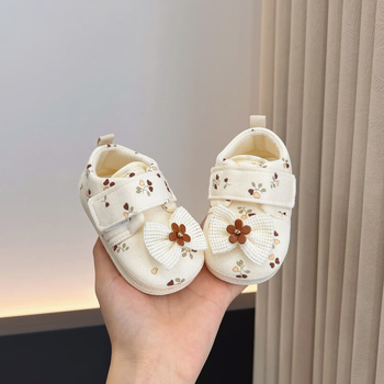 Cipele za prvi korak beba – pamučni gornji dio, gumena potplata, Velcro zatvarač, protivuklizne, unisex