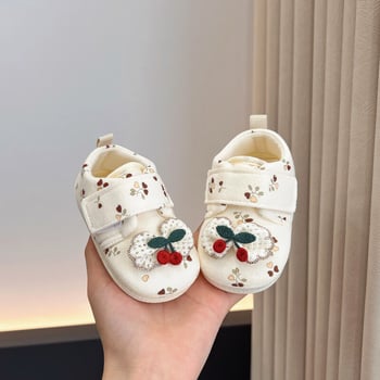 Cipele za prvi korak beba – pamučni gornji dio, gumena potplata, Velcro zatvarač, protivuklizne, unisex