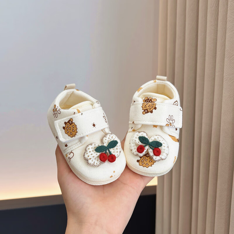 Cipele za prvi korak beba – pamučni gornji dio, gumena potplata, Velcro zatvarač, protivuklizne, unisex