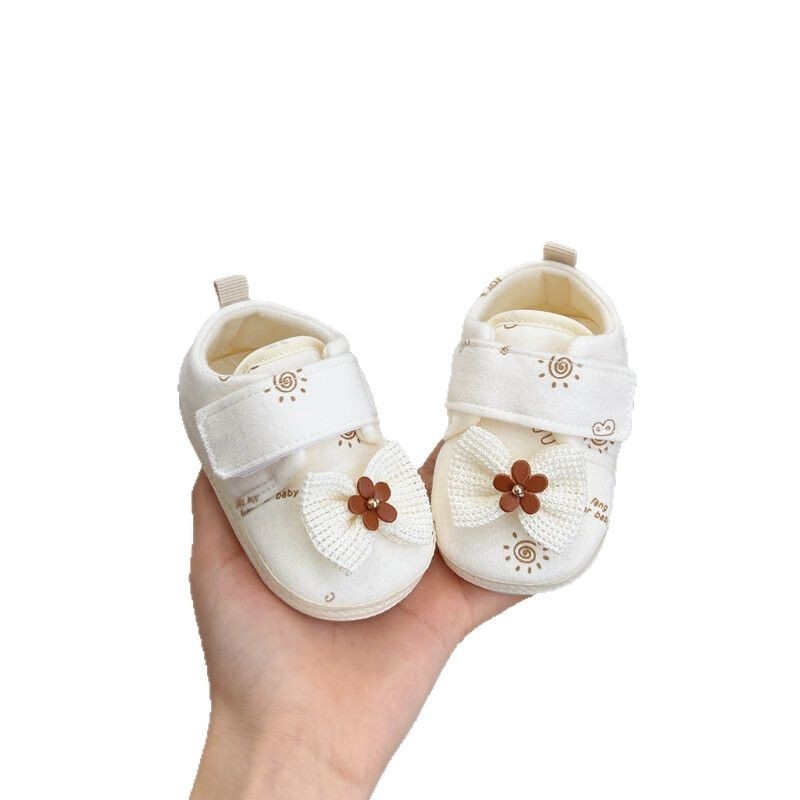 Cipele za prvi korak beba – pamučni gornji dio, gumena potplata, Velcro zatvarač, protivuklizne, unisex