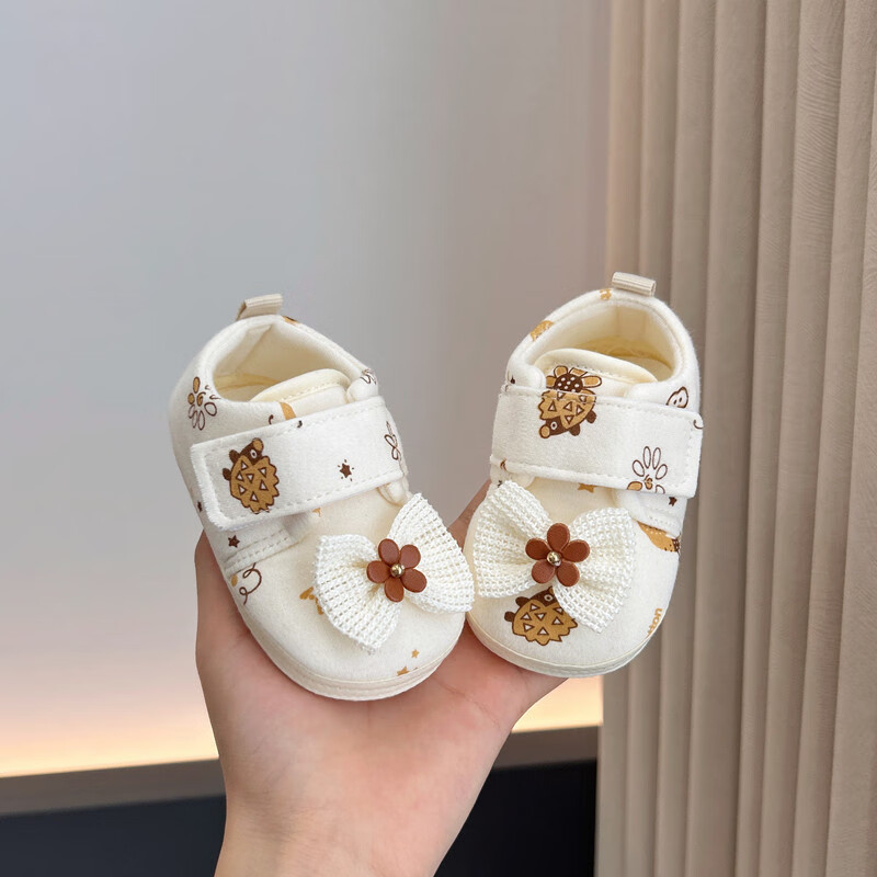 Cipele za prvi korak beba – pamučni gornji dio, gumena potplata, Velcro zatvarač, protivuklizne, unisex