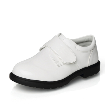 Deti PU kožené topánky, britský štýl, nízky profil, Slip-On, gumová podrážka