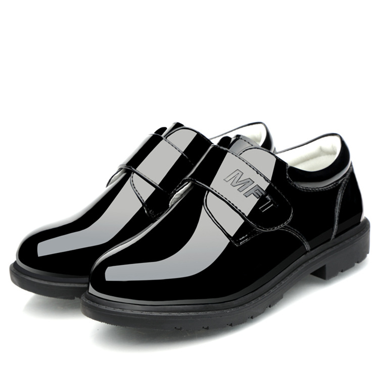 Deti PU kožené topánky, britský štýl, nízky profil, Slip-On, gumová podrážka