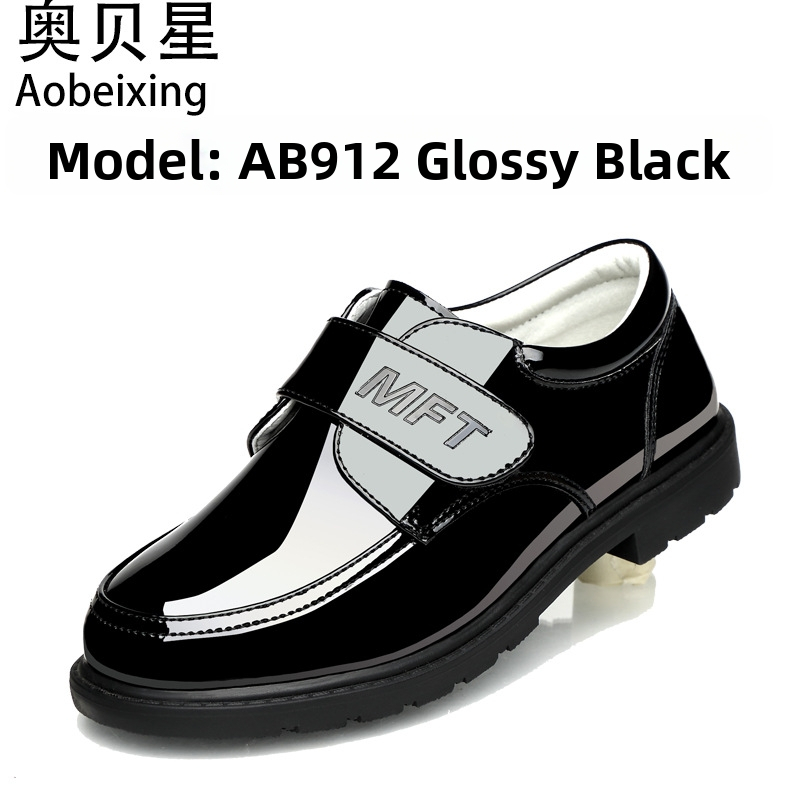 Deti PU kožené topánky, britský štýl, nízky profil, Slip-On, gumová podrážka