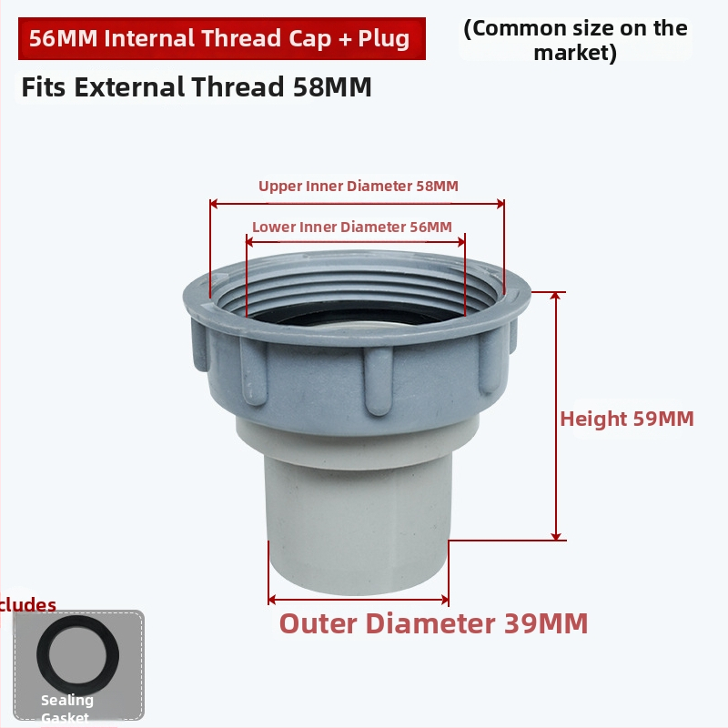 Plastično jezgro čepa za kanalizacijsku cijev, model Nut plug core, stil moderni minimalizam