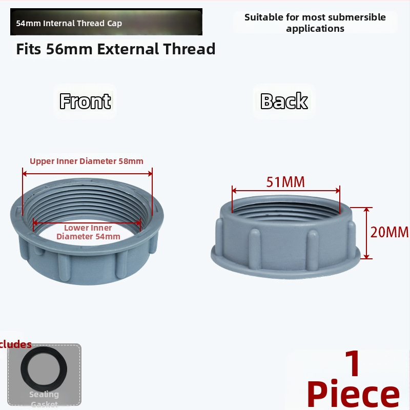 Plastično jezgro čepa za kanalizacijsku cijev, model Nut plug core, stil moderni minimalizam