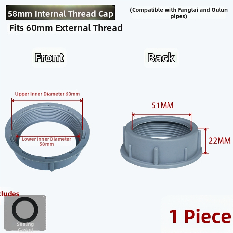 Plastično jezgro čepa za kanalizacijsku cijev, model Nut plug core, stil moderni minimalizam