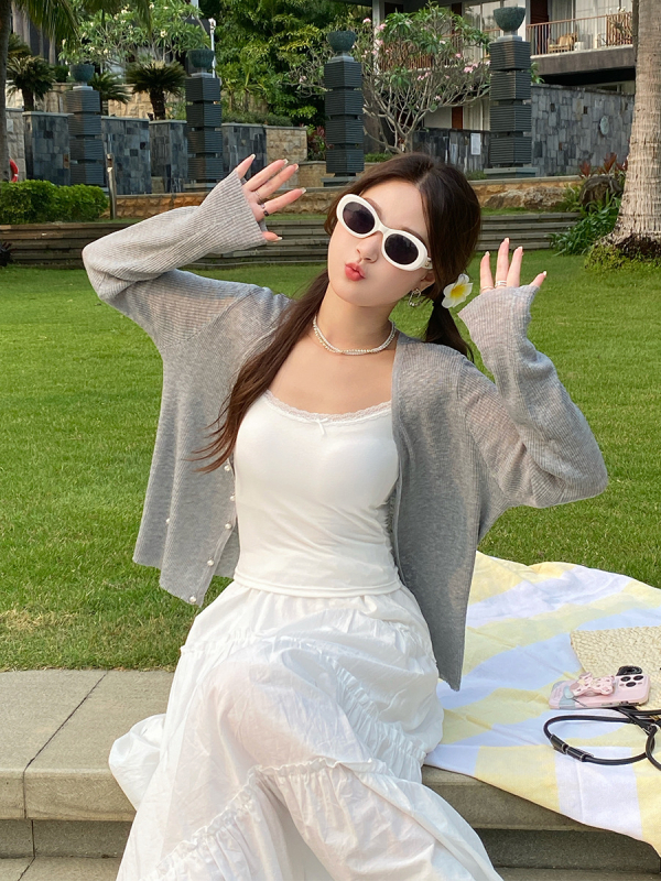 Cardigan kabát z mercerizovanej bavlny, jednovrstvá konštrukcia, dlhé rukávy, okrúhly výstrih, jar 2025