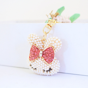 Kljucni lanac s preslatkom glavom zeca, cinkovo legura, pojedinačno zapakirano, od Kuxi jewelry