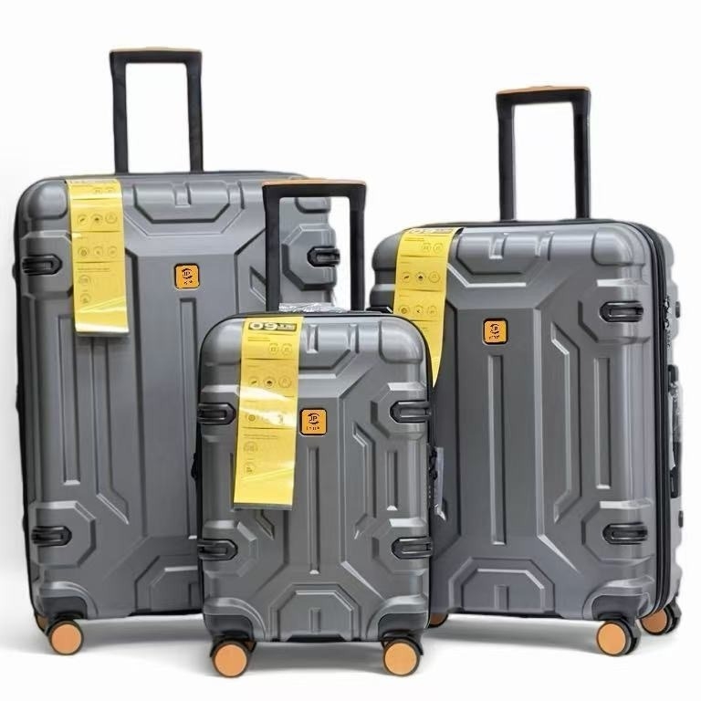 Trodijelni set putnih kofera s tvrdim ABS+PC kućištem, kapacitet 56–75 L, TSA zaključavanje, okretni kotači, proširivi