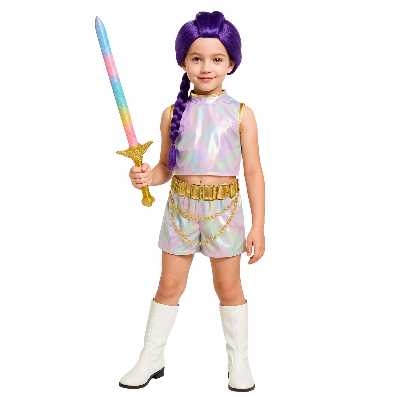 K-POP démonvadász lánycsoport cosplay jelmez – karakter Misuya, gyerek jelmez iskolai előadásokhoz, poliészter, 2026 tavasz, trendi japán/koreai stílus, gyűrődésálló, nyakcímke